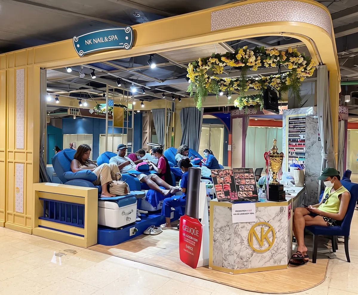 The NK Nail & Spa storefront inside Jungceylon, Patong