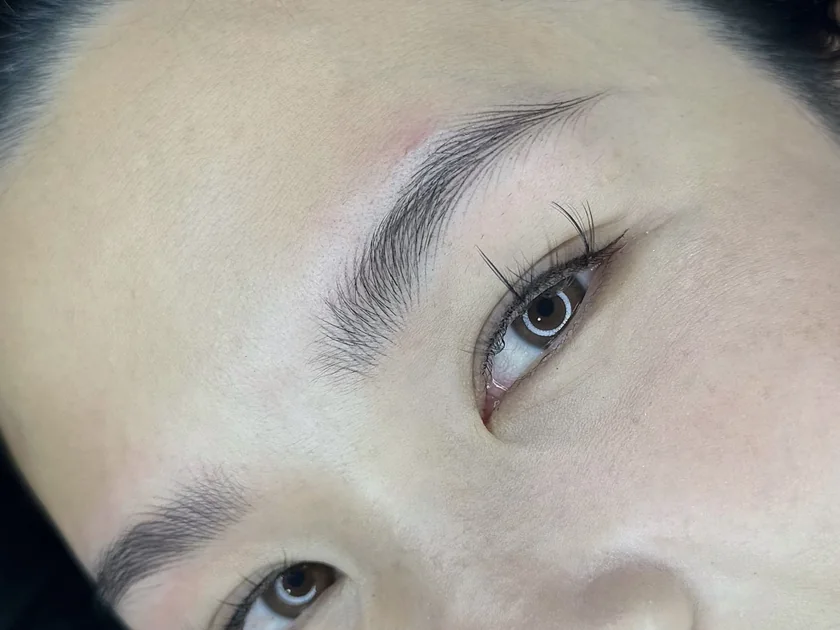 A brow after permanent makeup
